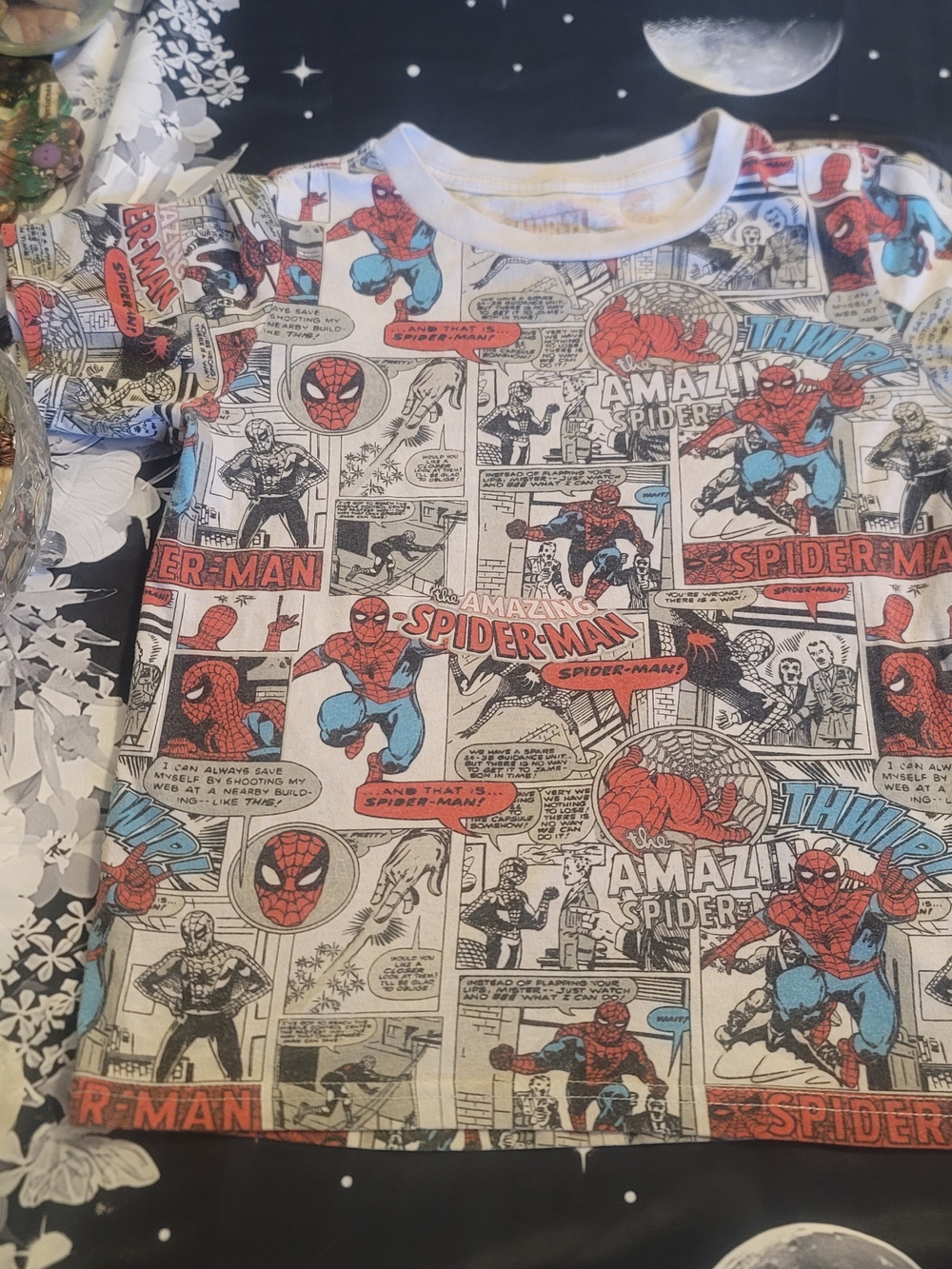 🔥3 For $25 Boys Spider-Man Comic Panel Tee - T Shirt Red, Blue, White Size 7